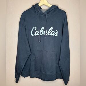 Cabela's Men's Black Hooded Sweatshirt Size Large